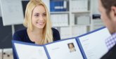 Young woman in a job interview