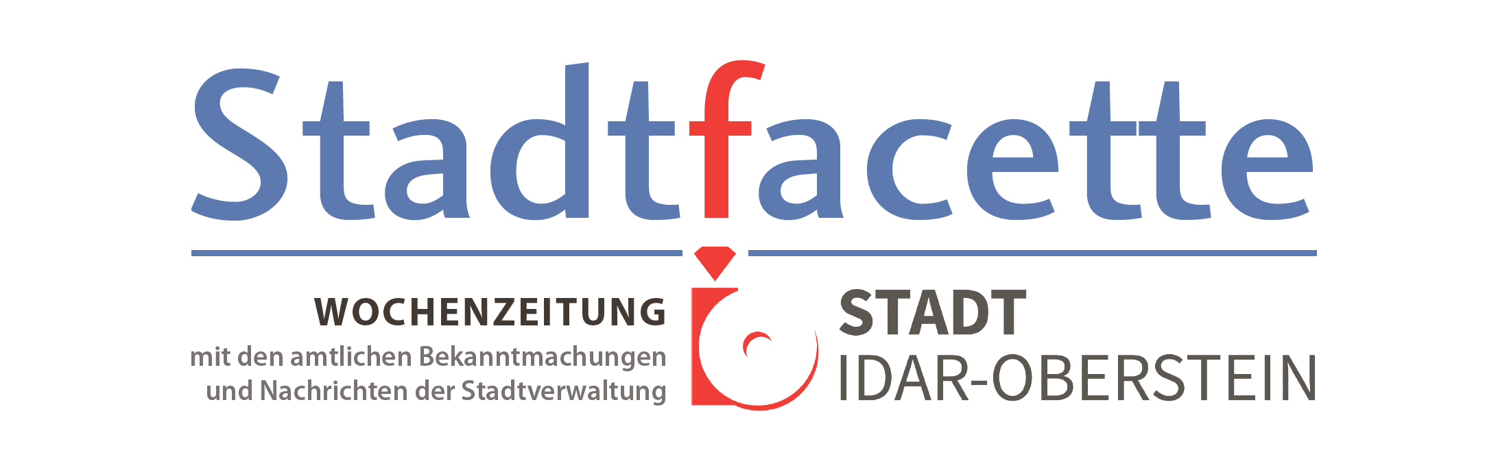 The photo shows the header of the front page of the Idar-Oberstein Stadtfacette.