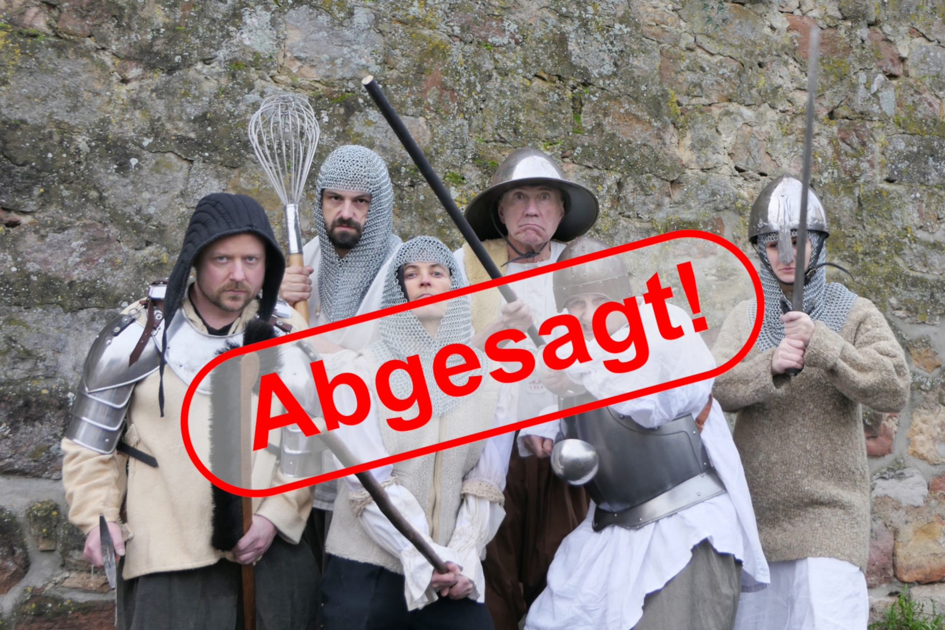 The photo shows a scene with the cross-note "Canceled"