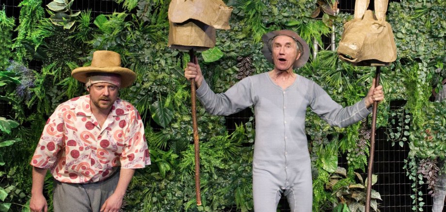 The photo shows a scene from the play Don Quixote.