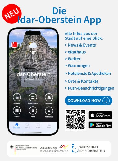 Advertising poster for the Idar-Oberstein app