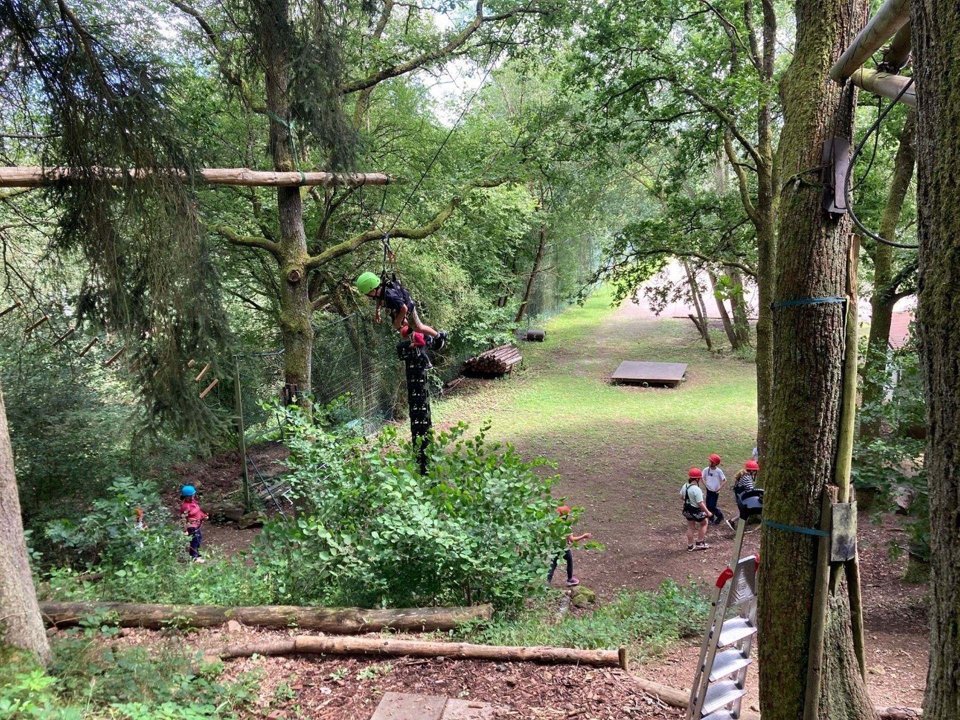 La photo montre le parcours d'accrobranche de l'ITV.