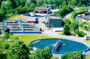 Vue aérienne de la station d'épuration d'Almerich