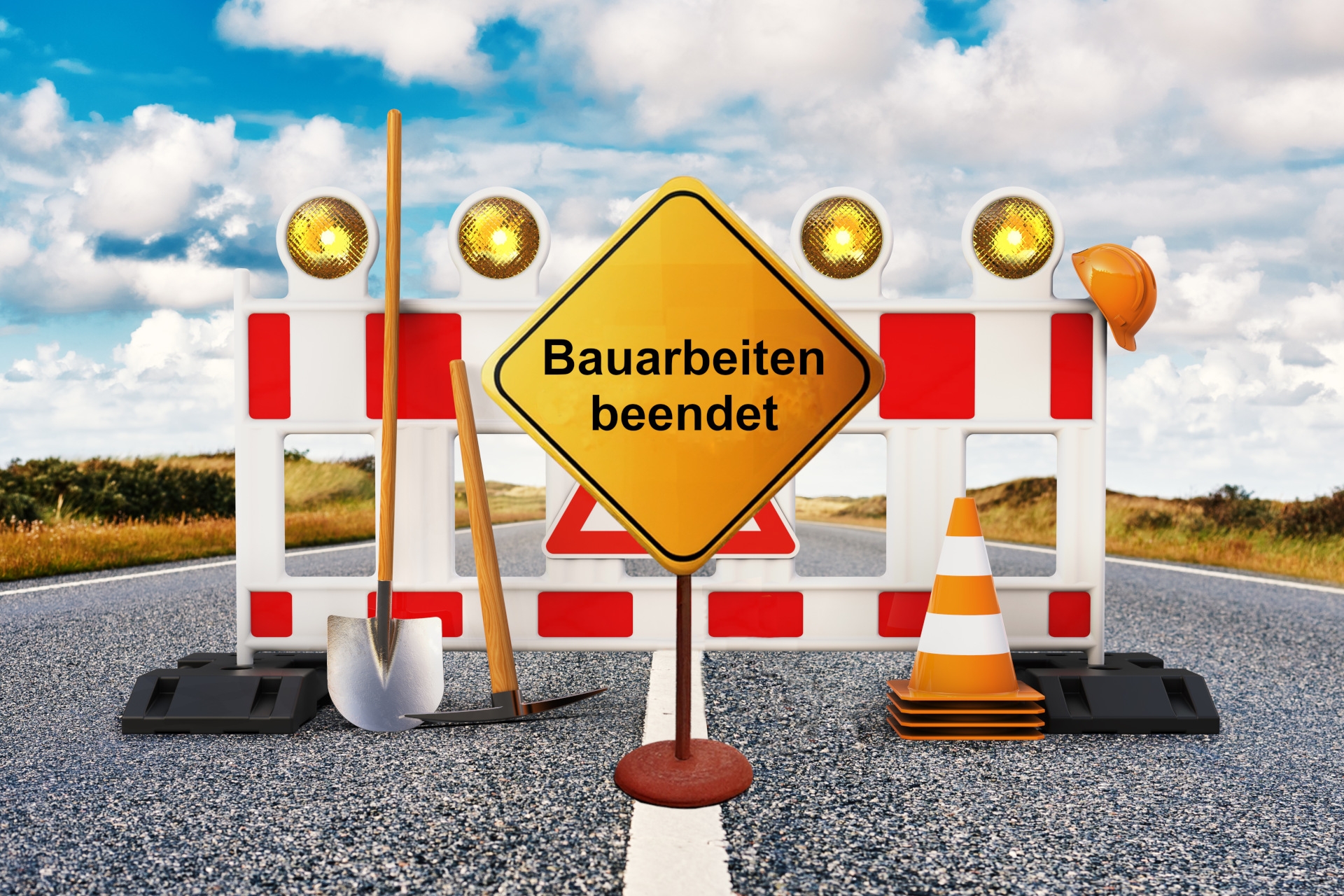 Baustelle, Absperrung für Bauarbeiten