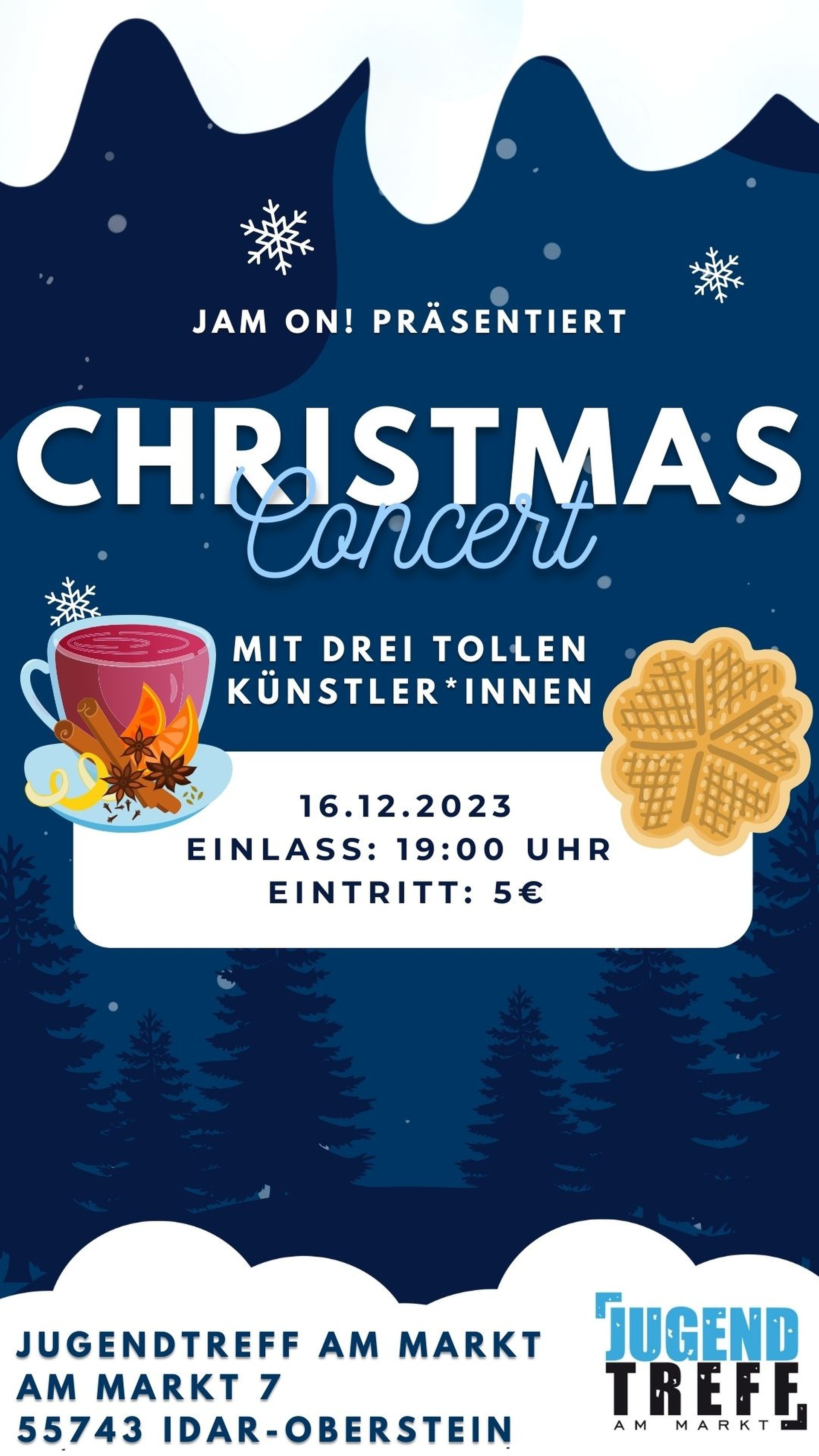 Das Foto zeigt den Flyer des Christmas Concerts.
