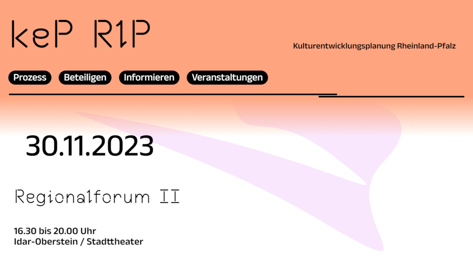 Das Foto zeigt eine Werbegrafik für das Regionalforum.