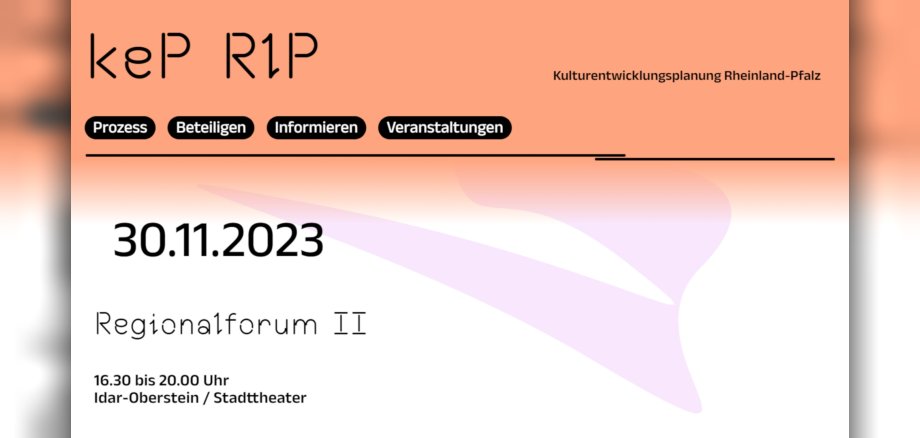 Das Foto zeigt eine Werbegrafik für das Regionalforum.