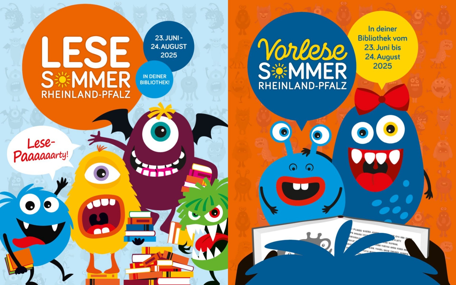 Werbeposter für den Lesesommer und den Vorlese-Sommer