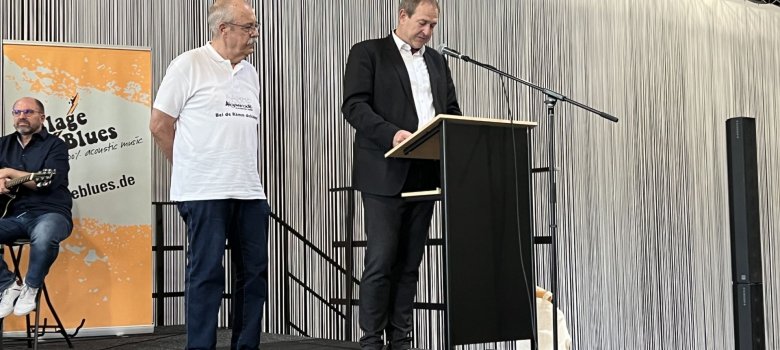 Bei der Veranstaltung wurde Wolfgang Röske mit der Goldenen Ehrennadel ausgezeichnet.