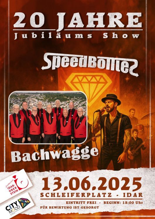 Plakat zum Konzert "SpeedBottles meets Bachwagge"