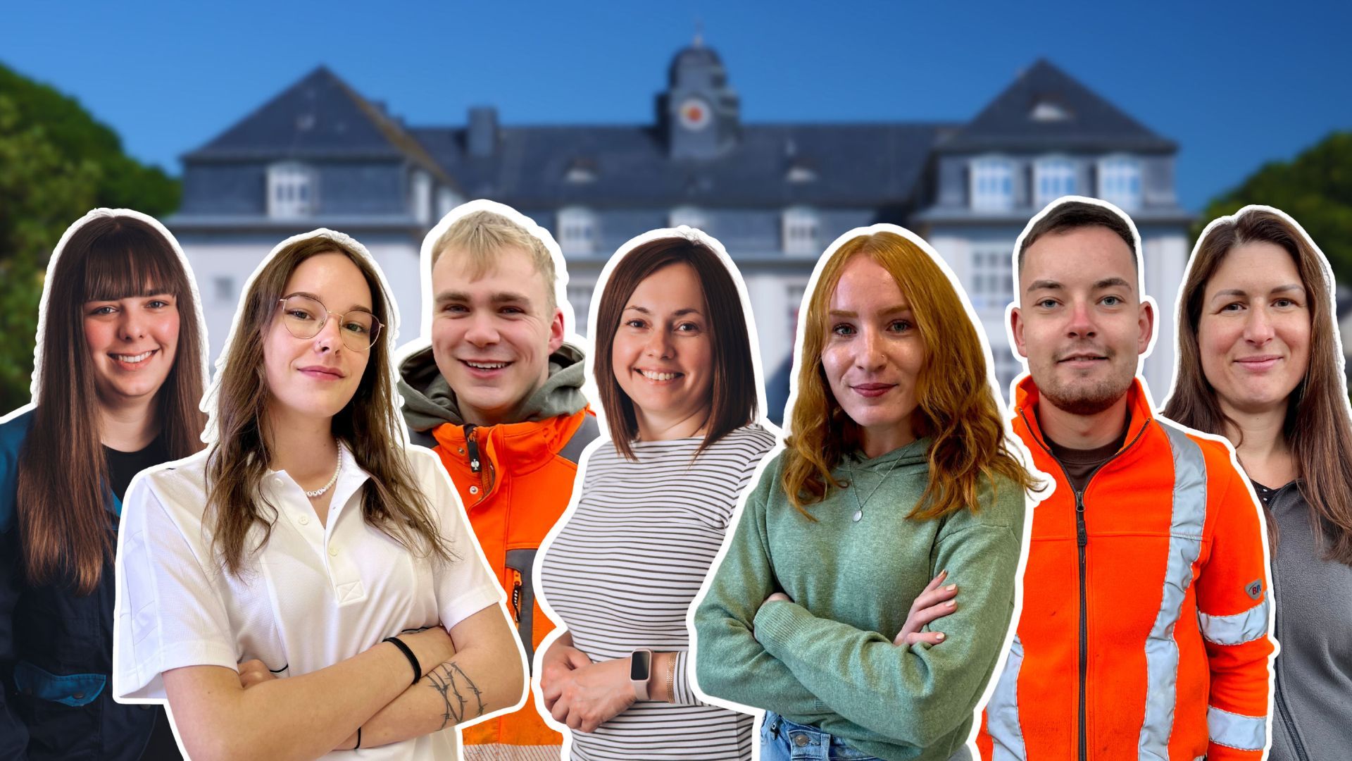 Das Foto zeigt Auszubildende der Stadtverwaltung Idar-Oberstein. 